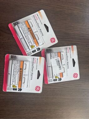 GE Audible Window/Door Alarms - White - 3 sets (6 total alarms)